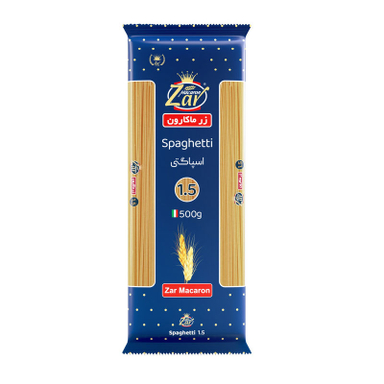 ماکارونی قطر ۱.۵ زر ماکارون وزن 500 گرم