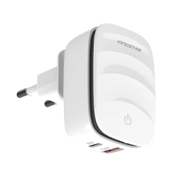 شارژر دیواری 20 وات کینگ استار مدل KW193i PD به همراه کابل لایتنینگ به USB-C