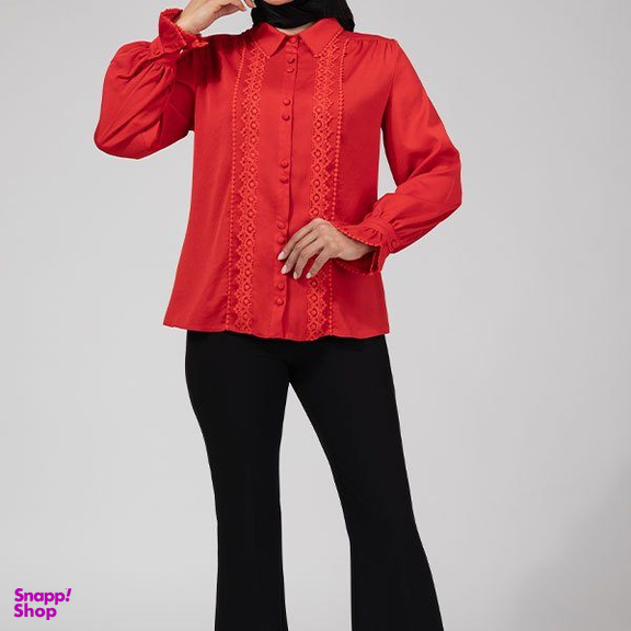 شومیز زنانه برنس مدل جیران رنگ قرمز