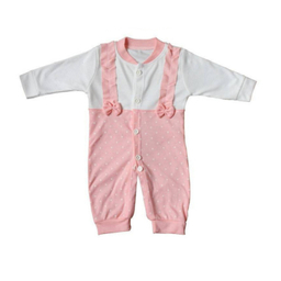 ست سرهمی و کلاه نوزاد مدل aramiss کد 1 رنگ صورتی