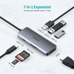 هاب 7 پورت USB-C به HDMI چویتک مدل HUB-M19