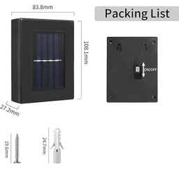 چراغ پارکی خورشیدی سولونیکس مدل 4LED-Solar-Wall Lamp مجموعه 6 عددی