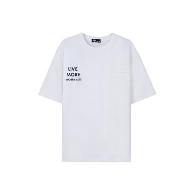 تیشرت زیگ مدل Live more رنگ سفید