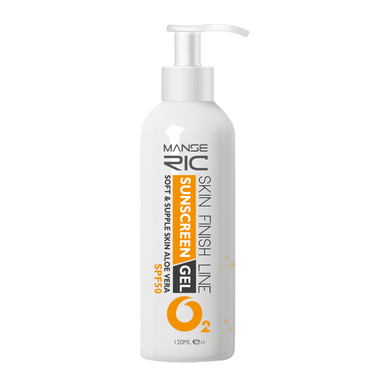 ژل ضد آفتاب و آبرسان مانسریک مدل Spf50 حجم 120 میلی لیتر