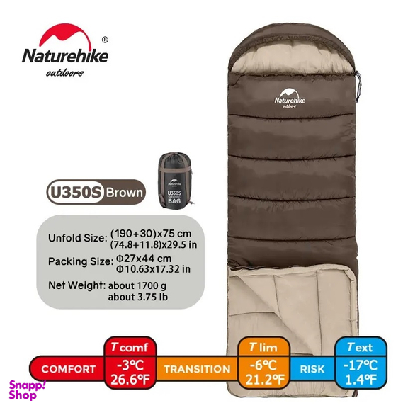 کيسه خواب نیچرهایک مدل U350S کد MSD07