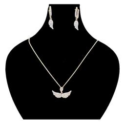 نیم ست نقره زنانه گیرا مدل پرواز کد G978