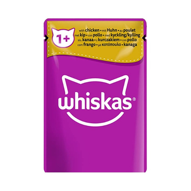 پوچ گربه ویسکاس طعم گوشت مرغ وزن 85 گرم