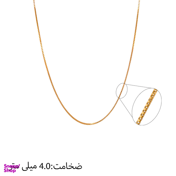 زنجیر طلا 18 عیار زنانه مدوپد طرح ونیزی V2 کد ZB10057