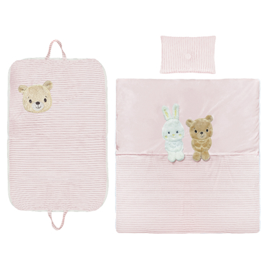 سرویس خواب 3 تکه نوزاد پینک بلو طرح خرس و خرگوش