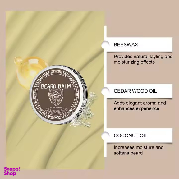 واکس ریش و سبیل بیردبالم کد 030 وزن 30 گرم