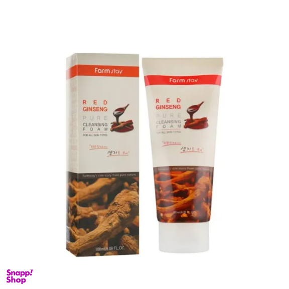فوم شستشو صورت فارم استی مدل Red Ginseng حجم 180 میلی لیتر