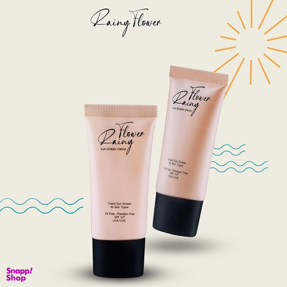 کرم ضد آفتاب رنگی رینی فلاور مدل فاقد چربی spf50 رنگ rs102 حجم 30 میلی لیتر