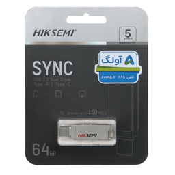 فلش مموری هایک سمی مدل Dual Drive Type-C USB 3.2 ظرفیت 64 گیگابایت