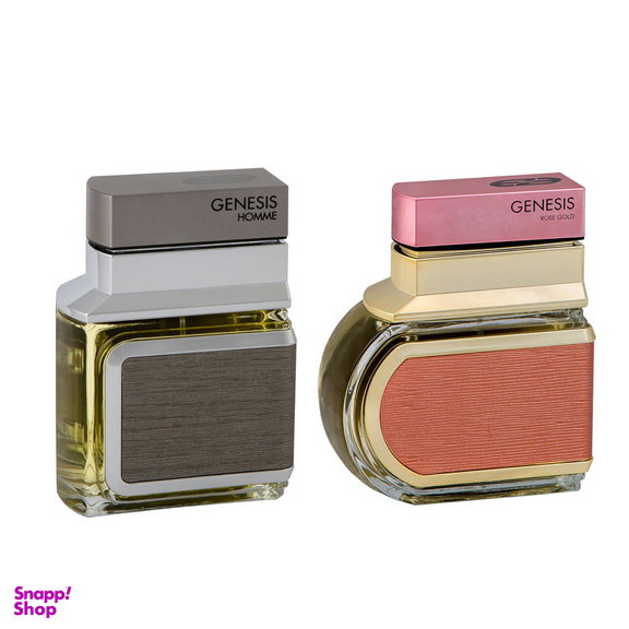 ادو تویلت زنانه عماد آرا مدل Genesis Rose Gold حجم 100 میلی لیتر به همراه ادو تویلت مردانه عماد آرا مدل جنسیس