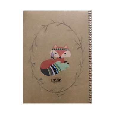 دفتر مشق 60 برگ ایمان طرح روباه کد 9508
