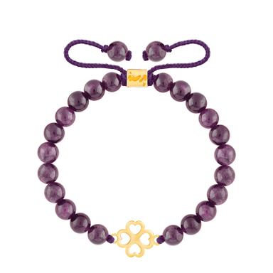 دستبند طلا 18 عیار زنانه پرسته مدل شبدر