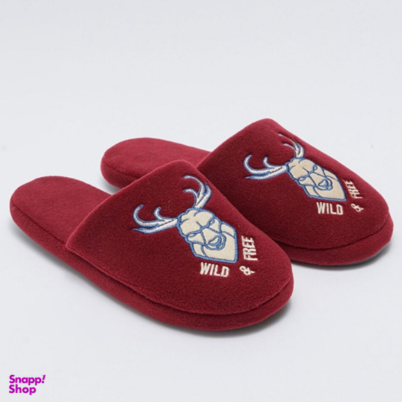 دمپایی حوله ای ال سی وایکیکی مدل طبی استپ دار گوزن