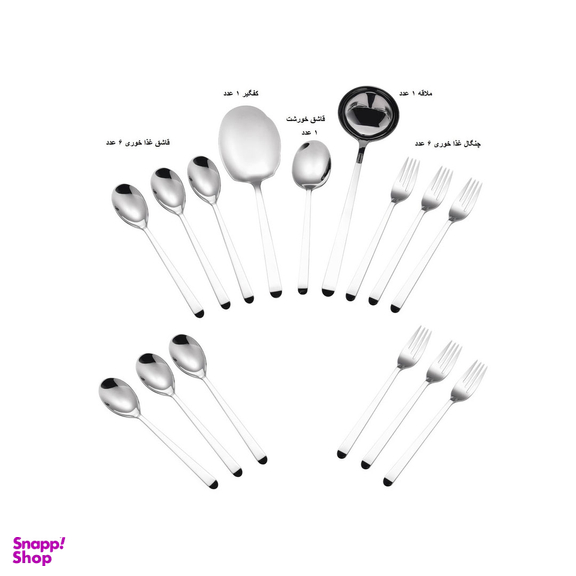 سرویس قاشق و چنگال 15 پارچه جی فی نی مدل 01