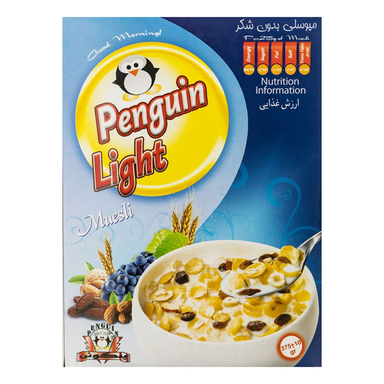 صبحانه میوسلی بدون شکر پنگوئن 375 گرم