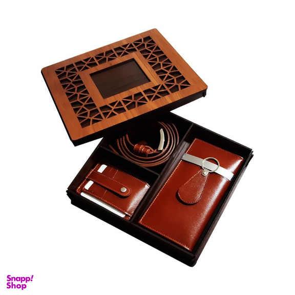 ست هدیه 3 تکه مردانه سهند چرم مدل محراب