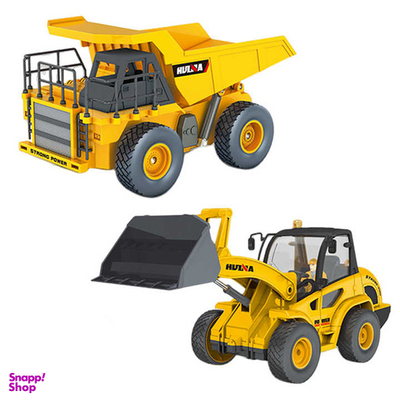 ماشین بازی کنترلی هوینا مدل بولدوزر و کامیون مجموعه 2 عددی