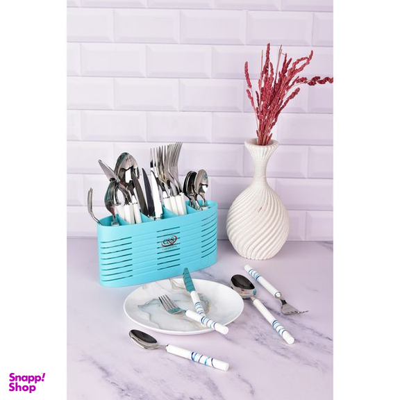 سرویس قاشق و چنگال 31 پارچه سی اند اس طرح گرد