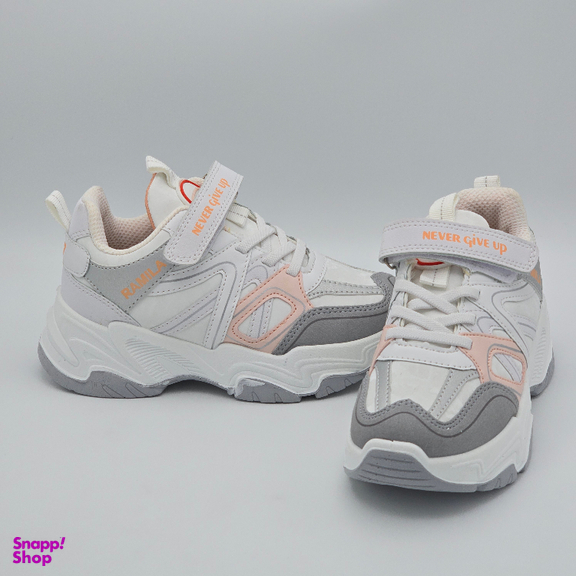 کتانی رامیلا کد 56777 رنگ سفید صورتی