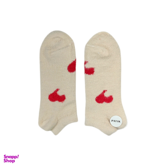 جوراب زنانه مچی پشمی طرح قلب کد 24243