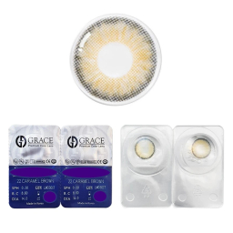 لنز رنگی گریس کد 22 رنگ قهوه ای کاراملی