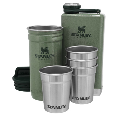 ست ماگ و قمقمه استنلی مدل Pre-Party Shot Glass + Flask مجموعه 6 عددی