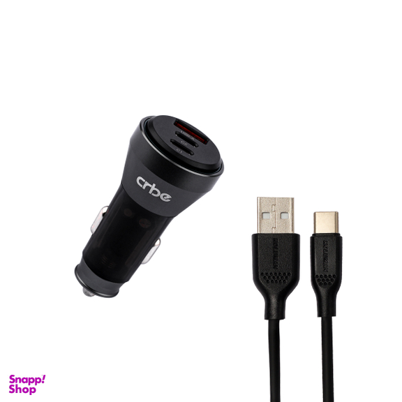 شارژر فندکی 66 وات کربی مدل CR-G103 به همراه کابل Type-C طول 1.2 متر