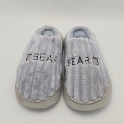 دمپایی حوله ای کد 6788 رنگ خاکستری روشن