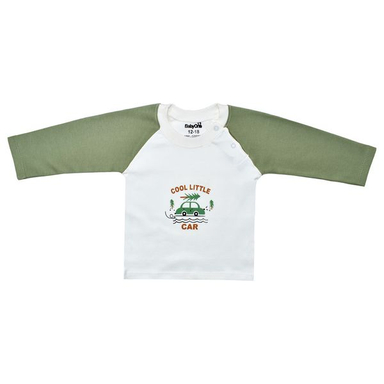 تیشرت آستین بلند نوزادی بی بی وان مدل تمام ماشین