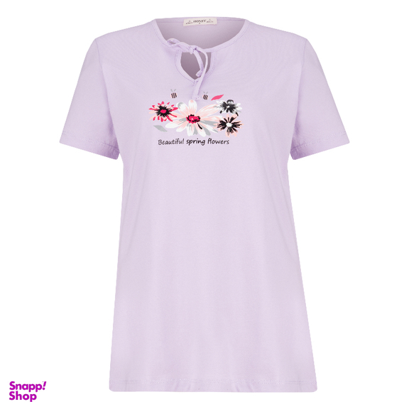 تیشرت راحتی زنانه کد 1021 رنگ بنفش