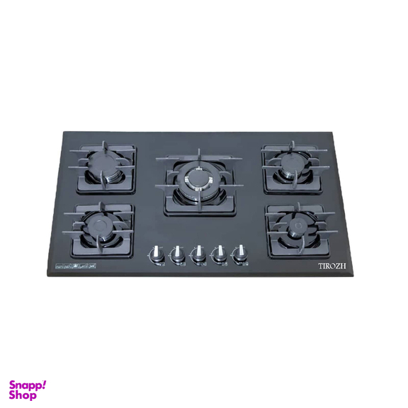 اجاق گاز شیشه ای صفحه ای پنج شعله تیروژ مدل G505c