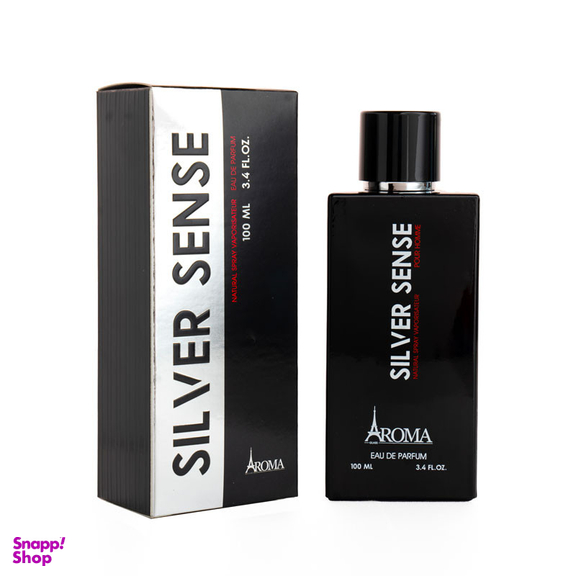 ادو پرفیوم مردانه آروما مدل SILVER SENSE حجم 100 میلی لیتر