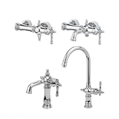 ست شیرآلات قهرمان مدل نگین مجموعه 4 عددی