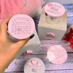 استامپ برجسته تزیین فوندانت مدل تقویم