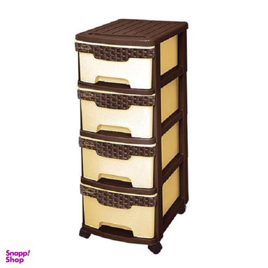 فایل کشویی ناصر پلاستیک مدل 654XL کد 654 رنگ قهوه ای