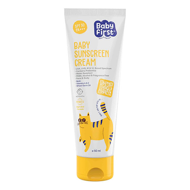 کرم ضد آفتاب کودک بیبی فرست با SPF30 حجم 50 میلی لیتر