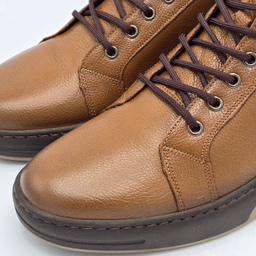 کفش راحتی مردانه شمس کد 4677 رنگ قهوه‌ای