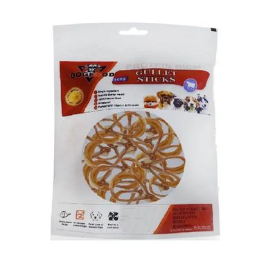 تشویقی سگ داگ فود مدل نای گوساله وزن 100 گرم