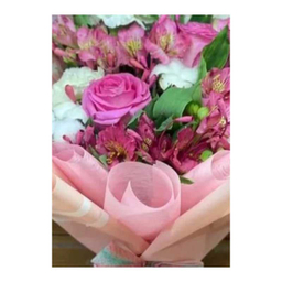 دسته گل طبیعی رز و آلسترومریا و میخک مدل میکس