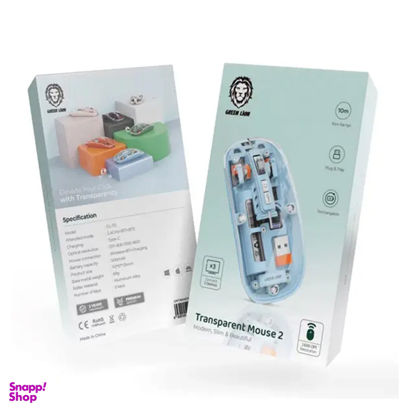 ماوس گرین لاین مدل Transparent Mouse 2 GL-112