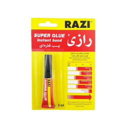 چسب قطره ای رازی مدل Super Glue حجم 3 میلی لیتر مجموعه 4 عددی