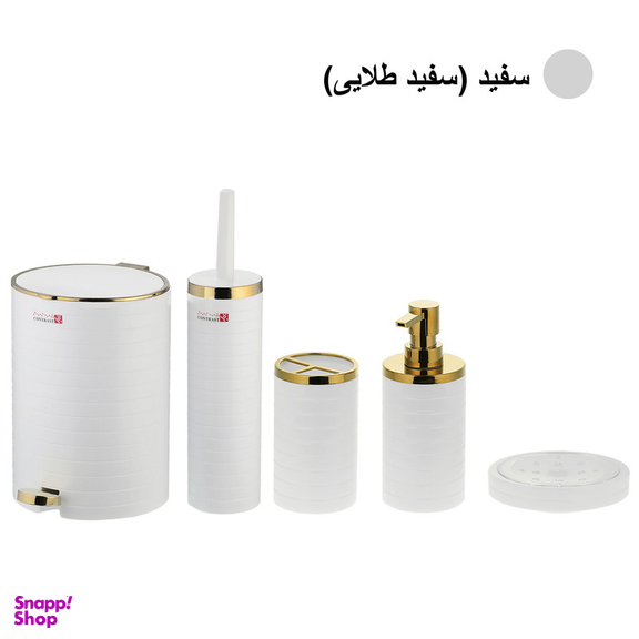 ست سرویس بهداشتی 5 پارچه کنتراست مدل خط درشت کد GD