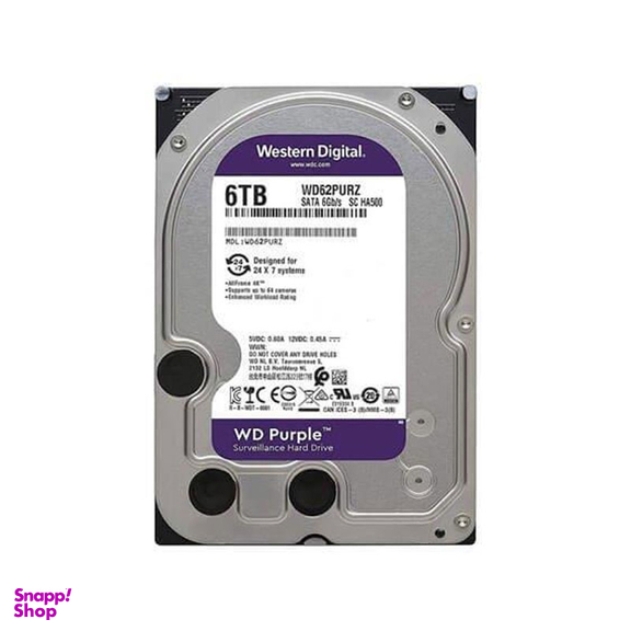 هارددیسک اینترنال وسترن دیجیتال مدل Purple WD62PURX ظرفیت 6 ترابایت
