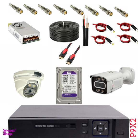 پک کامل دوربین مداربسته کد P9X2 مجموعه 20 عددی
