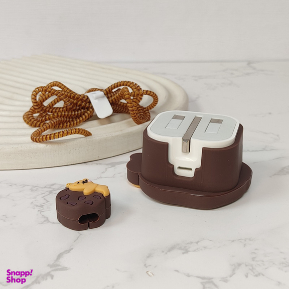 کاور شارژر دیواری اپیکوی مدل Cookie Bear به همراه محافظ کابل