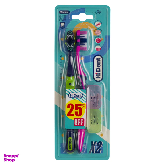 مسواک های دنت مدل اسپرت مارشال کد 905 با برس متوسط بسته 2 عددی